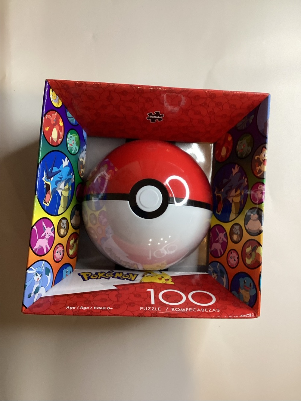 Buffalo David Bitton Red & White Poké Ball 100-Piece Kids Puzzle